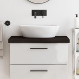 VidaXL Blat de baie, maro &icirc;nchis, 80x40x(2-6) cm, lemn masiv tratat