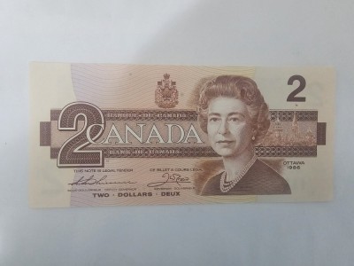 Canada 2 Dollara 1986 Noua foto