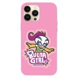 Husa compatibila cu Apple iPhone 15, Viceversa, model Buena girl sticker Mucha Lucha , Silicon, TPU, Transparent, Carcasa