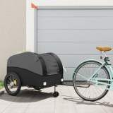 Remorca pentru biciclete, negru, 45 kg, fier GartenMobel Dekor, vidaXL