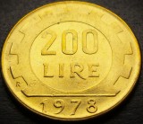 Moneda 200 LIRE - ITALIA, anul 1978 * cod 3837 = luciu de batere