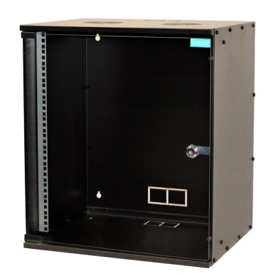 CABINET 19&amp;Prime; SPACER 12U, fixare pe perete, Flatpack (dezasamblat), Black, foto