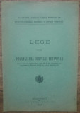 Lege pentru organizarea corpului veterinar// 1926, Alta editura