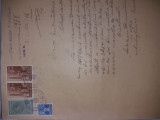 LOT 247 document 1934 cu timbru fiscal Carol al II lea+judiciare+aviatie, Stampilat