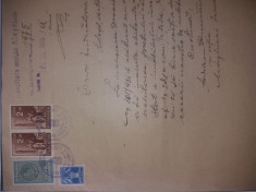 LOT 247 document 1934 cu timbru fiscal Carol al II lea+judiciare+aviatie foto