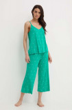 Dkny pijama femei, culoarea verde, YI90010