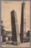CPIB 23970 - CARTE POSTALA - BOLOGNA. TURNURILE, ITALIA, CIRCULATA, 1924, INTERBELICA, STAMPILA, TIMBRE, Printata