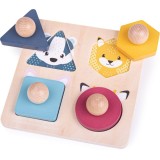 Bigjigs Toys Puzzle Animals puzzle 12m+ 24 buc