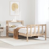 Cumpara ieftin Cadru de pat fără saltea, 90x200 cm, lemn masiv pin