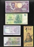 Set 5 bancnote de prin lume adunate (cele din imagini) #280