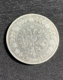 Moneda Argint 5 Coroane 1909 Austro-Ungaria, 24g, 36mm, Argint 0.900