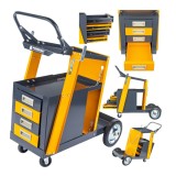 Carucior cu 4 rafturi pentru aparatul de sudura, capacitate maxima 100 kg, 40 x 76 x 85 cm, Powermat