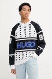 Hugo Blue pulover culoarea alb, 50543775