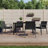 vidaXL Set mobilier de grădină cu perne, 5 piese, poliratan și oțel
