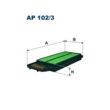 Filtru aer Honda Accord 7 (Cl, Cn), 01.2003-09.2012, Accord 7 Tourer (Estate) (Cm, Cn), 04.2003-05.2008, Filtron AP1023