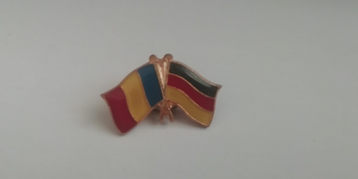 QW9 N7 59 - insigna - tematica nationala - steaguri - Germania - Romania