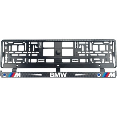 Set 2 bucati, suport numar inmatriculare Carbon, BMW M/// foto