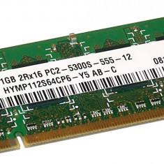 Memorie laptop Hynix 1GB HYMP112S64CP6-Y5 AB PC2-5300S-555-12