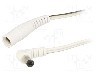 Cablu alimentare DC, DC 5,5/2,1 mufa, DC 5,5/2,1 soclu, alb, 0,5m, WEST POL - A21-C21-T050-050WH