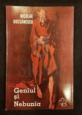 DOCSANESCU NICOLAE, GENIUL SI NEBUNIA, 2000, Bucuresti (DEDICATIE si AUTOGRAF !!!) foto