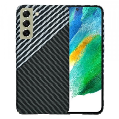 Husa pentru Samsung Galaxy S21 FE 5G G990, Techsuit, Carbonite FiberShell, Gri foto