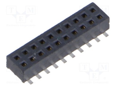 Conector şiruri pini mamă 20 PIN 1,27mm gold flash SMT SAMTEC foto