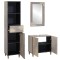 Set dulap baie 3 buc. Gri Lemn de mango solid - 2