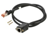 Prelungitor RJ45 S/FTP 6 litat Cu LSZH negru 1m 27AWG Fire: 8
