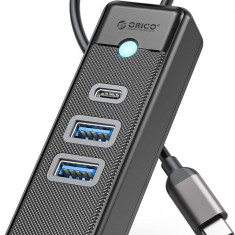 ORICO USB C Hub 3 porturi Adaptor USB 3.1 tip C la USB 3.0 Hub cu 2 USB A, 1 Ty