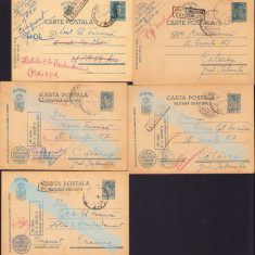 HST Lot 5 cărți poștale ștampila OPM 40 + Compania Poliție 1942