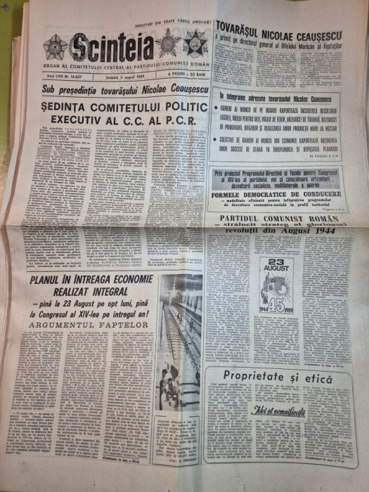 ziarul scanteia 5 august 1989 - unitati turistice din judetul hunedoara