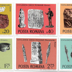 Arheologie daco-romana, 1976 - serie completa, NEOBLITERATA
