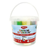 Plastilina 1500 gr, 10 culori clasice, in cutie din plastic, Daco