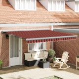 vidaXL Marchiză Retractabilă Automată Portocalie și Maro 400x300 cm