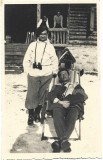 P2885N Ofițeri din Batalionul 8 V&acirc;nători de Munte din Bistrița la instrucție schi, anii 1930, studio Zelehner, Petroșani