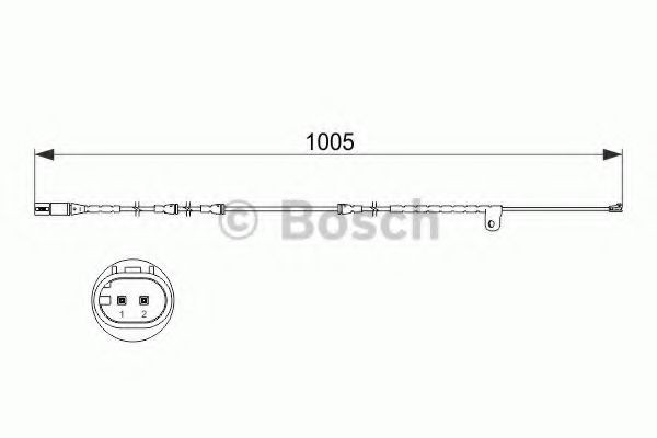 Senzor de avertizare,uzura placute de frana BMW X5 (E70) (2007 - 2013) BOSCH 1 987 473 521