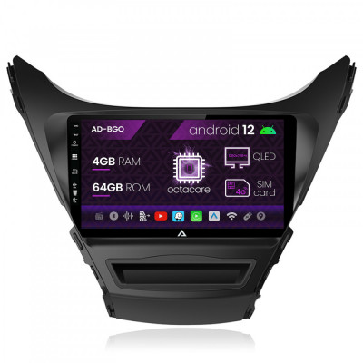 Navigatie Hyundai Elantra (2012-2014), Android 12, Q-Octacore 4GB RAM + 64GB ROM, 9Inch - AD-BGQ9004+AD-BGRKIT177 foto