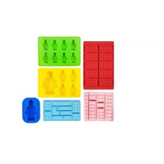 Set 6 forme pentru ciocolata OEM, dimensiuni diferite, silicon, multicolor