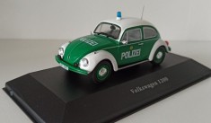 Macheta VW 1200 Beetle Kafer (Broscuta) Politia RFG 1960 - Atlas 1/43