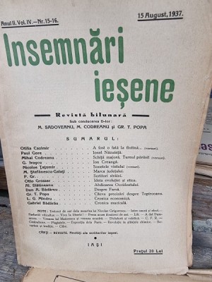 Revista Insemnari Iesene nr.15-16/1937 foto