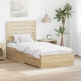 Cumpara ieftin Cadru de pat Stejar Sonoma 100 x 200 cm Lemn prelucrat
