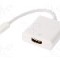 Cablu HDMI soclu, USB C mufa, USB 3.1, lungime 0.15m, {{Culoare izola&amp;#355;ie}}, AKYGA - AK-AD-53