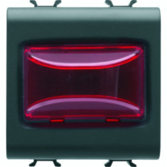 PROTRUDING INDICATOR LAMP - 12V ac/dc / 230V ac 50/60 Hz - RED - 2 MODULES - BLACK - CHORUS