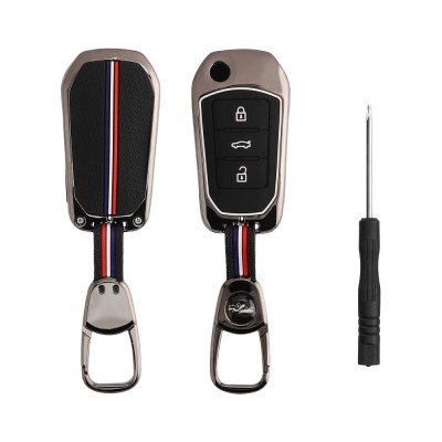 Carcasa Cheie Auto Kwmobile pentru Peugeot/Citroen 3 Butoane - Smart Key, Multicolor, Zinc, KWM000024XK001C foto