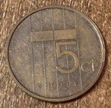 C50 - Moneda foarte veche - Olanda - 5 centi - 1993
