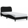 Cadru de pat fara saltea Hvar tesatura neagra 80x200 cm