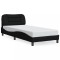 Cadru de pat fara saltea Hvar tesatura neagra 80x200 cm