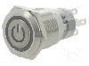 Intrerupator anti-vandalism, ON-ON, &Oslash;19mm, ONPOW - LAS1-AGQ-11ZET/G/24V/S