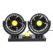 Ventilator Auto Dublu, 10W, 2 Trepte de Viteza, Rotire 360&Acirc;&deg;, Silentios Q-FS303