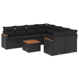 Cumpara ieftin Patio Sofa Set 9-Locuri Black